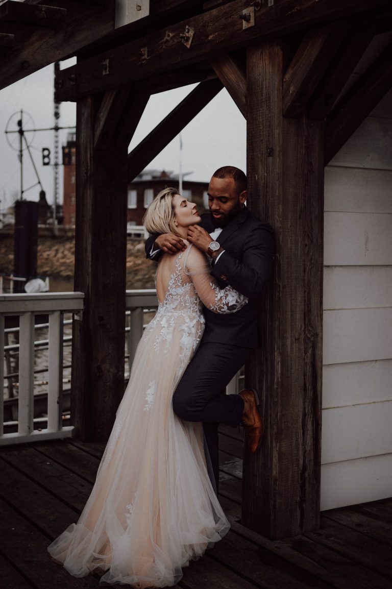 stürmische Winterhochzeit an der Nordsee